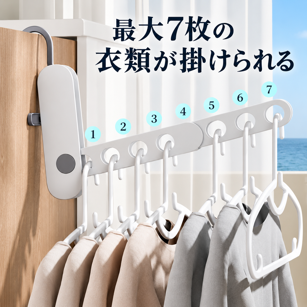 FoldAir™｜7連折りたたみハンガー