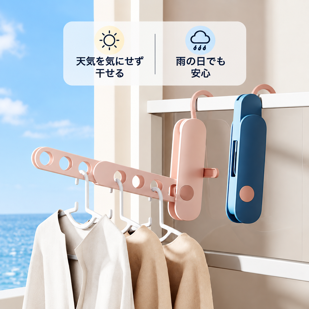 FoldAir™｜7連折りたたみハンガー