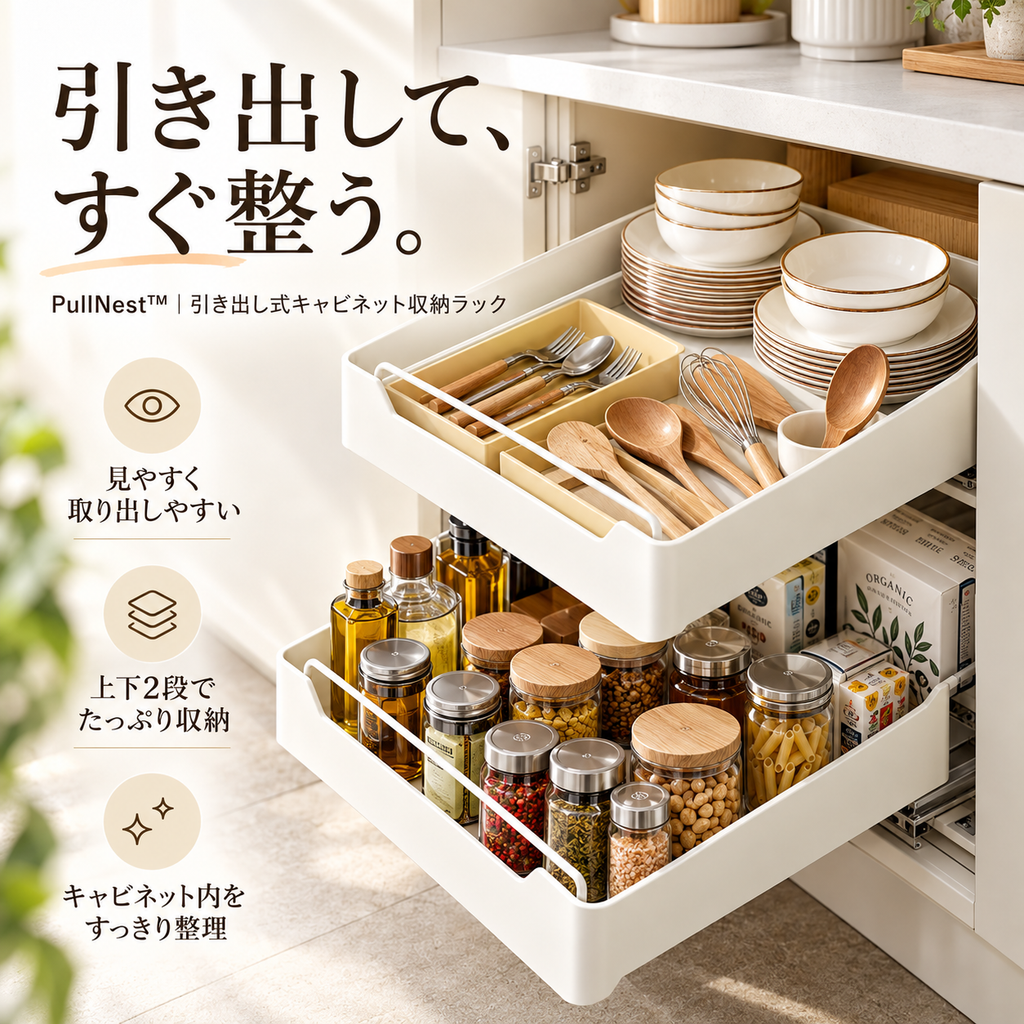 PullTray™｜引き出し式収納ラック