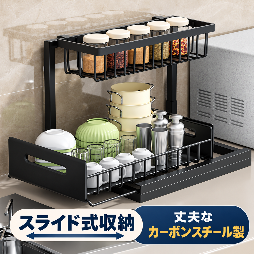 SukkiriRack™ - シンク下収納ラック